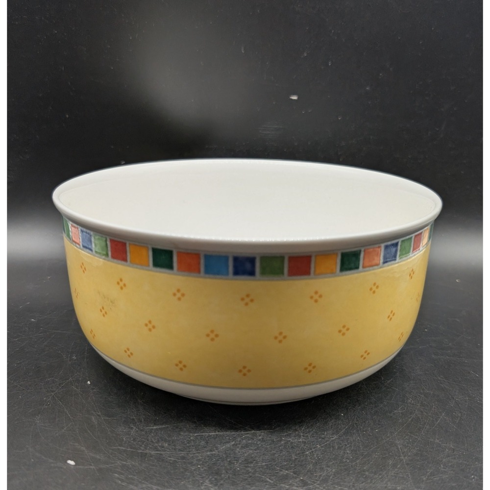Villeroy &‎ Boch Twist Alea Limone Fine China Serving Bowl Yellow Mosaic 8"